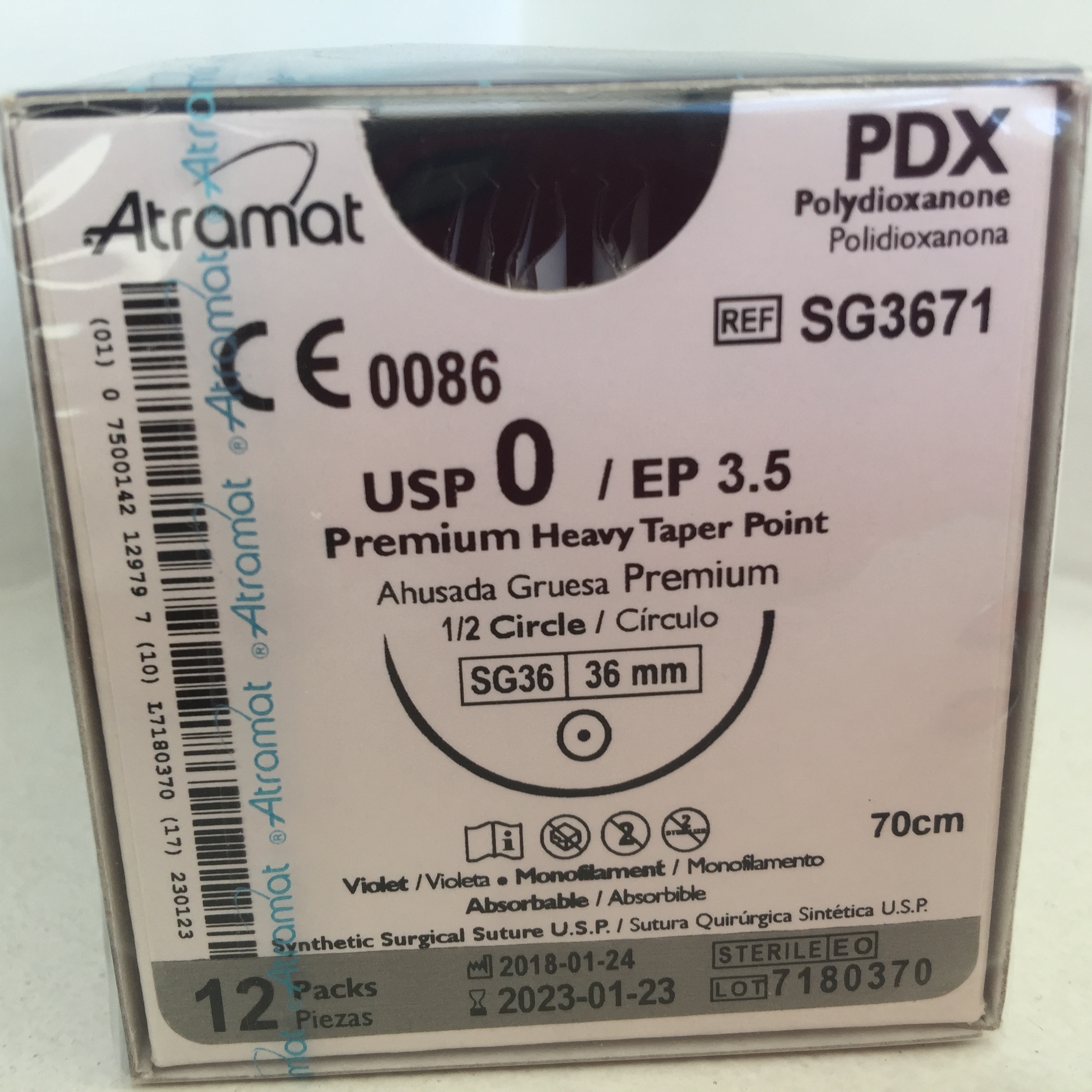 A+SG3671 POLIDIOXANONA 0 | PDS II | Z340H | C - 12 | Marca: Atramat