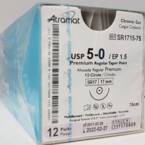 SR1715-75 CATGUT CROMICO 5 - 0 | U202T | C - 12 | Marca: Atramat