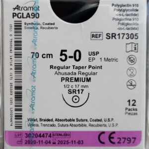 SR17305 PGLA90 5 - 0 | VICRYL | J303H | C - 12 | Marca: Atramat
