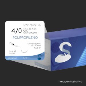 CVS1764 - 2-75 POLIPROPILENO 4 - 0 | PROLENE | 9557T | C - 12 | Marca: Atramat