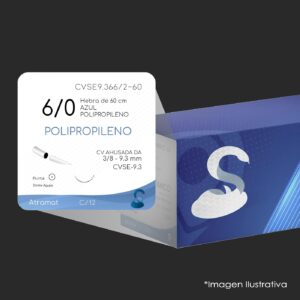 CVSE9.366 - 2-60 POLIPROPILENO 6 - 0 | PROLENE | C - 12 | Marca: Atramat