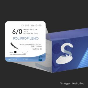 CVSVE1366 - 2-75 POLIPROPILENO 6 - 0 | PROLENE | M8306T VB | C - 12 | Marca: Atramat