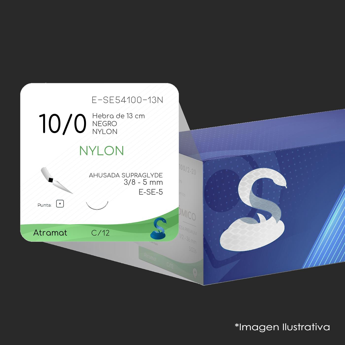 E-SE54100-13N NYLON 10 - 0 | ETHILON | 2830G | C - 12 | Marca: Atramat