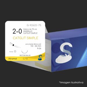 G-R2622-75 CATGUT SIMPLE 2-0 | 060.841.1393 | C - 12 | Marca: Atramat