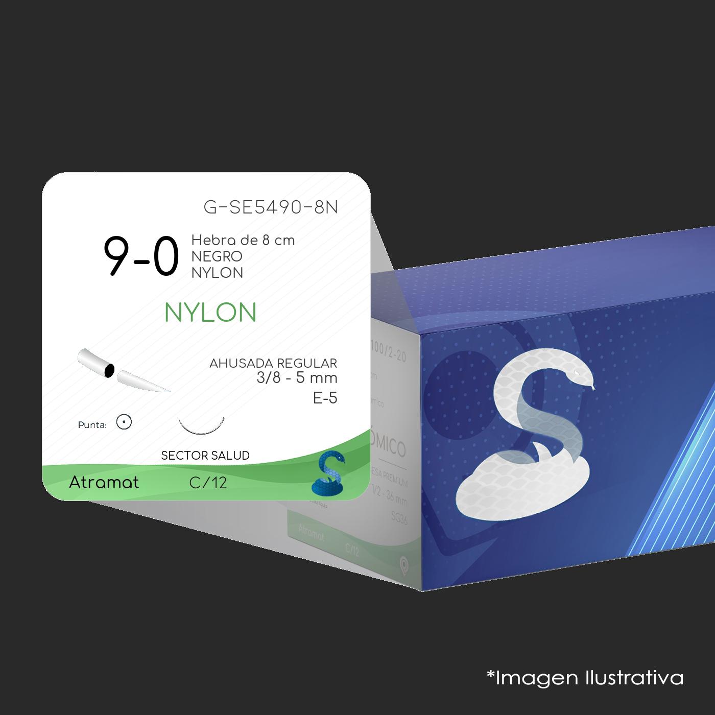 G-SE5490-8N NYLON 9-0 | 060.841.0353 | ETHILON | C - 12 | Marca: Atramat