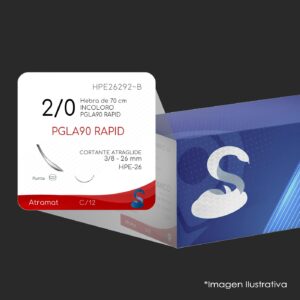 HPE26292-B PGLA90 RAPID 2 - 0 | VICRYL RAPID | C - 12 | Marca: Atramat