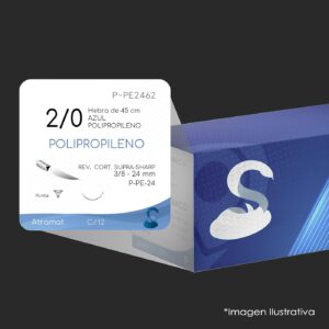 P-PE2462 POLIPROPILENO 2 - 0 | PROLENE | C - 12 | Marca: Atramat