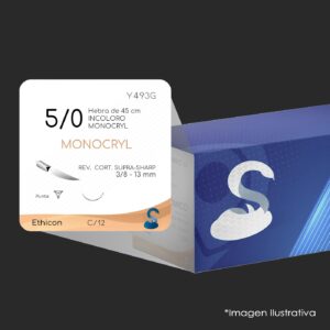 Y493G 5 - 0 | MONOCRYL | C - 12 | Marca: Ethicon